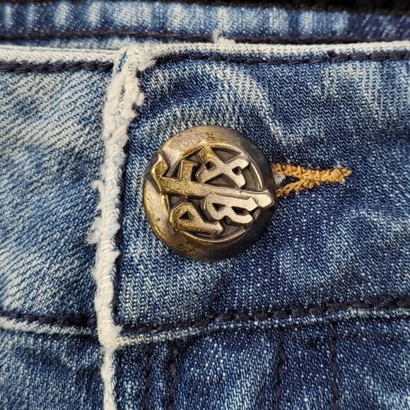 Prefixo Men's Denim Jeans Brazil size 40 Skinny Bleached Distressed Faded READ - Picture 10 of 15